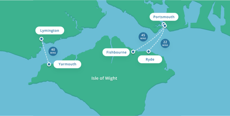 Wightlink Isle of Wight Map